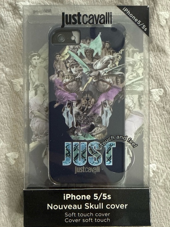 Just Cavalli Other - Just Cavalli Navy Blue Nouveau Skull iPhone 5/5s Case with Pastel Accents